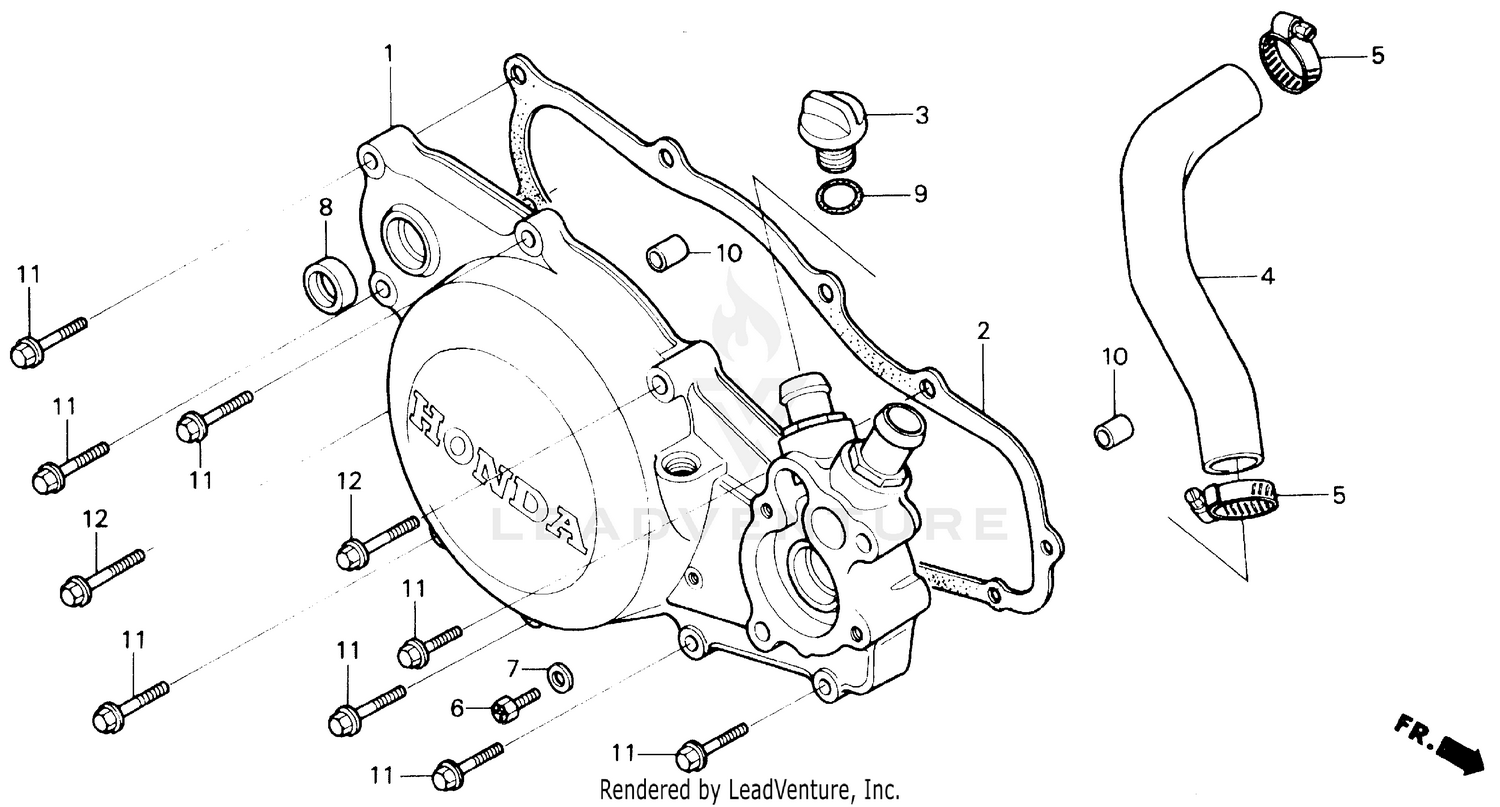 RIGHT CRANKCASE COVER 85-86