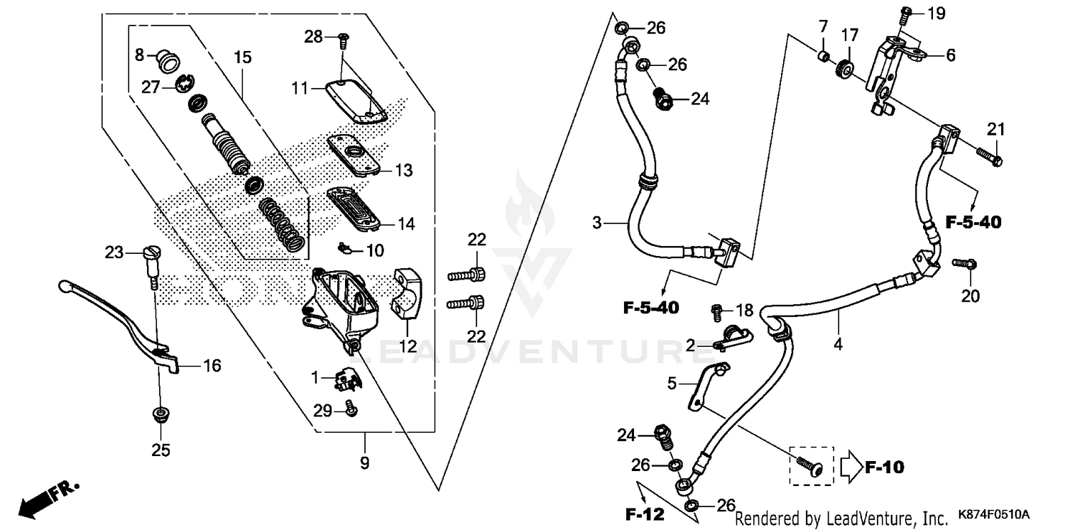 FRONT BRAKE MASTER       CYLINDER (2)