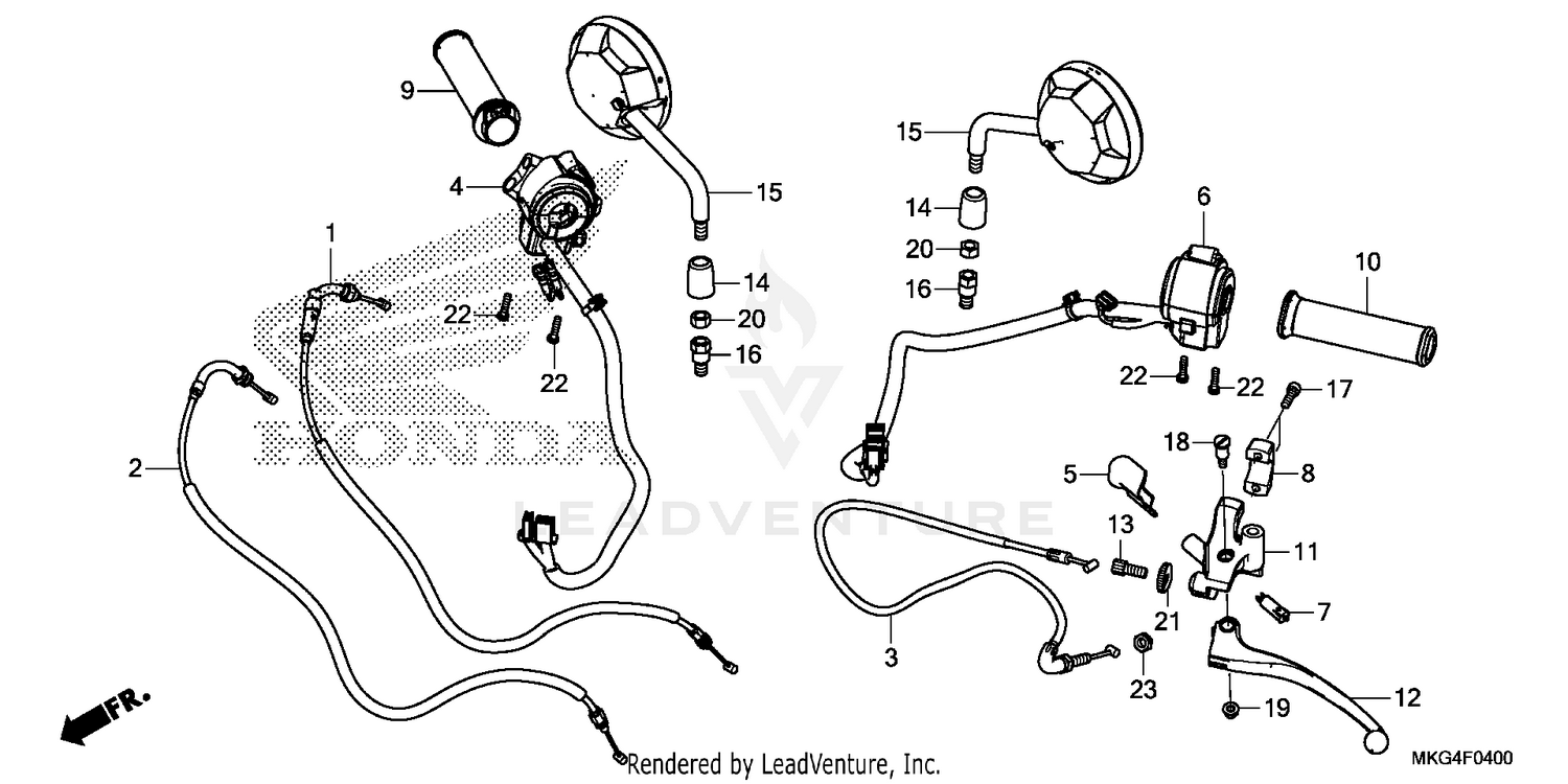 HANDLE LEVER@SWITCH@CABLE@MIRROR