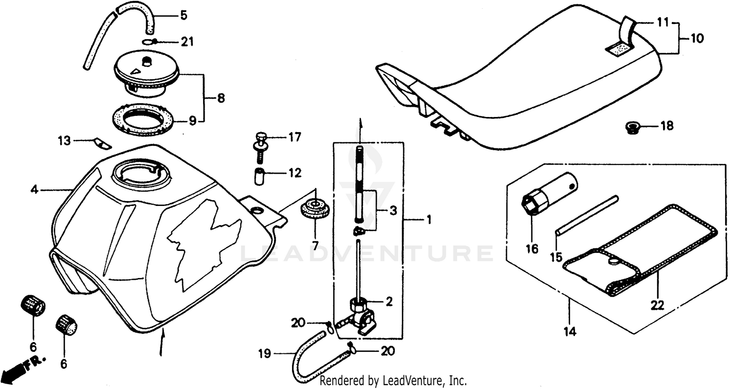 FUEL TANK + SEAT 88-93
