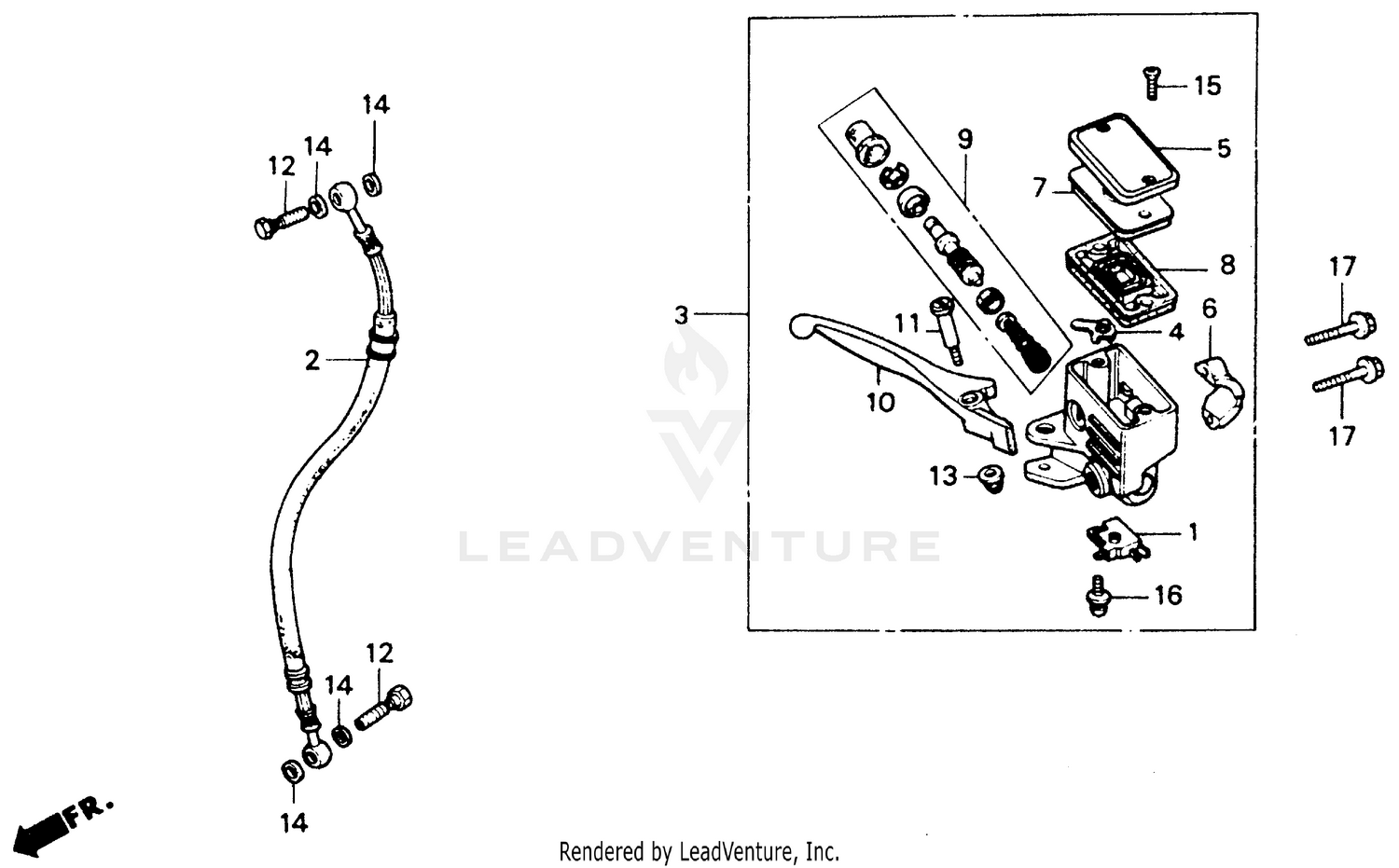 FR.BRAKE MASTER CYLINDER