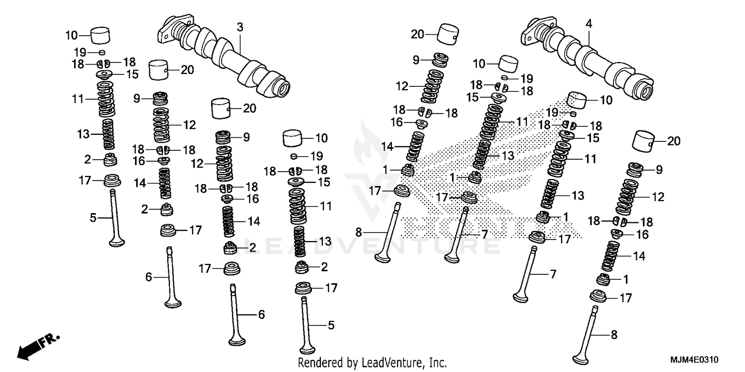 CAMSHAFT + VALVE (RR.)