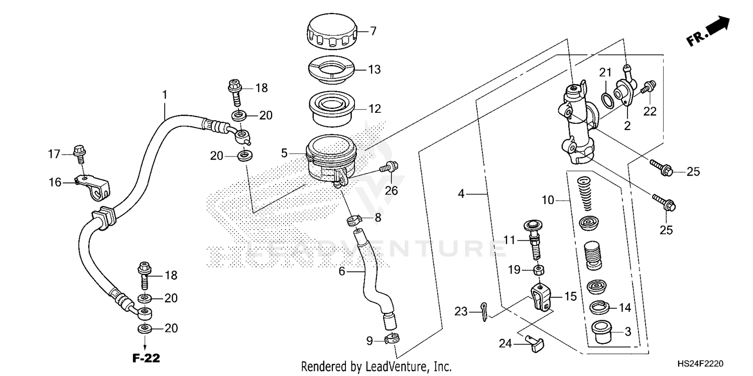REAR BRAKE MASTER        CYLINDER