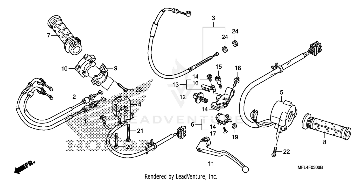HANDLE LEVER@SWITCH@CABLE