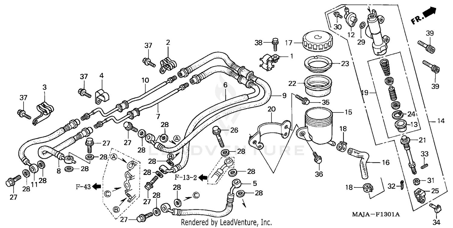 REAR BRAKE MASTER        CYLINDER