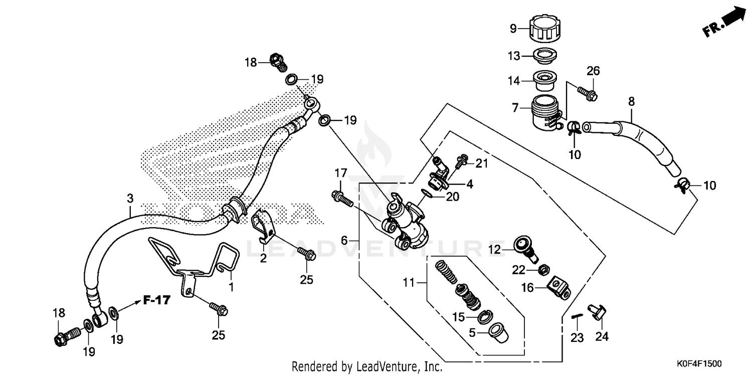 REAR BRAKE MASTER        CYLINDER
