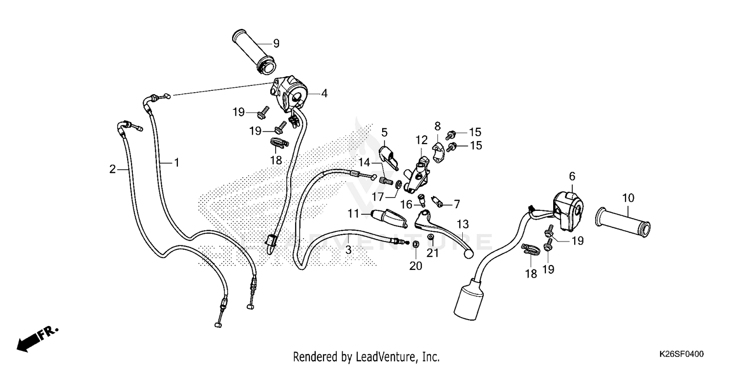HANDLE LEVER@SWITCH@CABLE