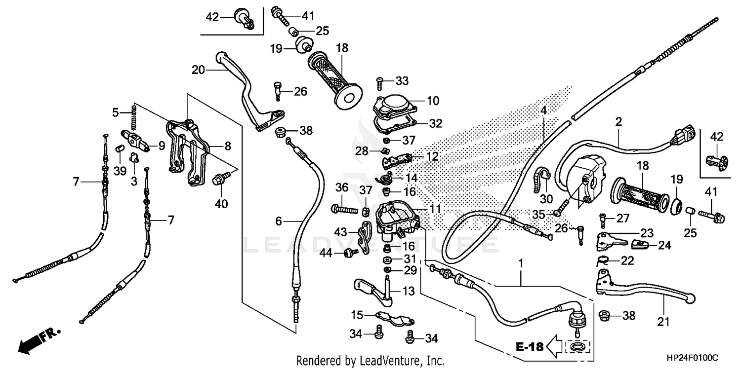 HANDLE LEVERS + SWITCH + CABLES