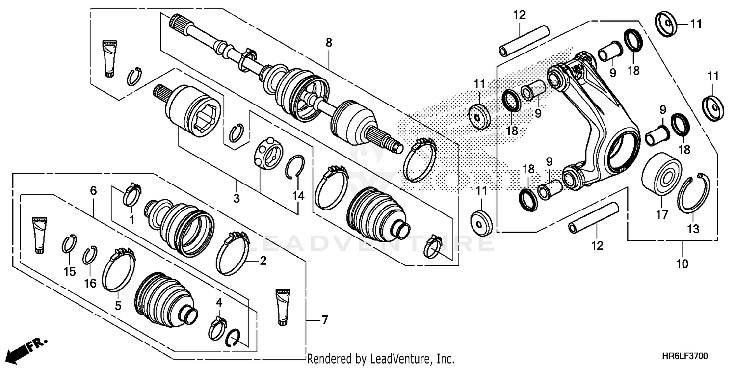 REAR KNUCKLE@REAR DRIVE  SHAFT