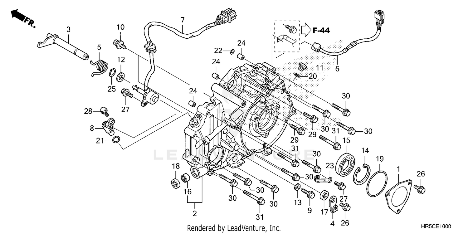 REAR CRANKCASE COVER
