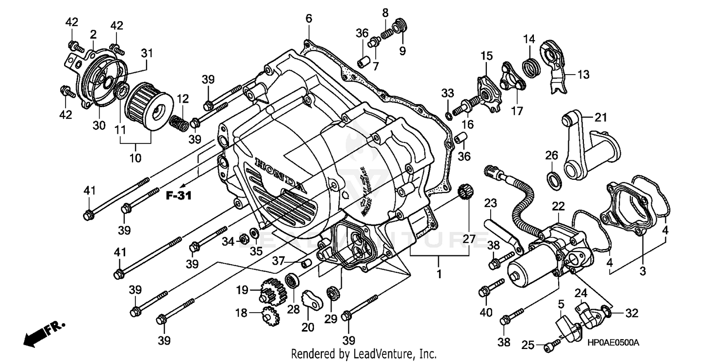 FRONT CRANKCASE COVER (TRX500FE/FPE)