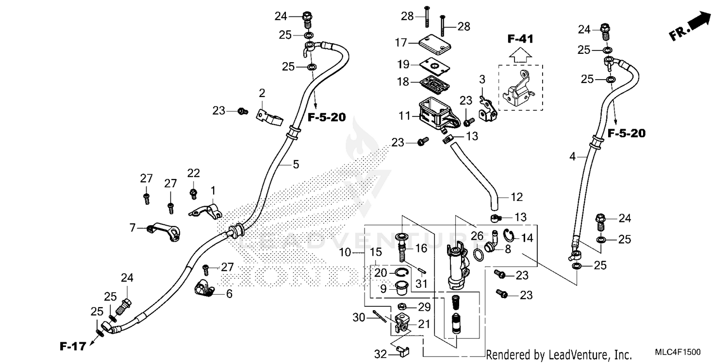 REAR BRAKE MASTER        CYLINDER