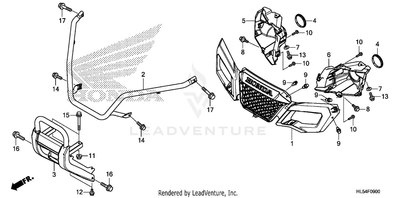 FRONT GRILLE@FRONT BUMPER
