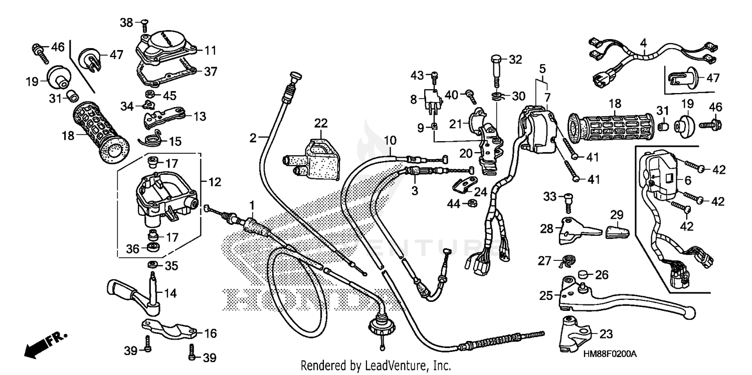 HANDLE LEVERS + SWITCHES + CABLES