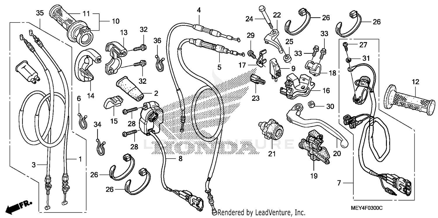 HANDLE LEVER + SWITCH + CABLE