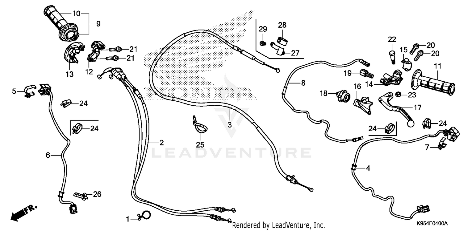 HANDLE LEVER@SWITCH@CABLE