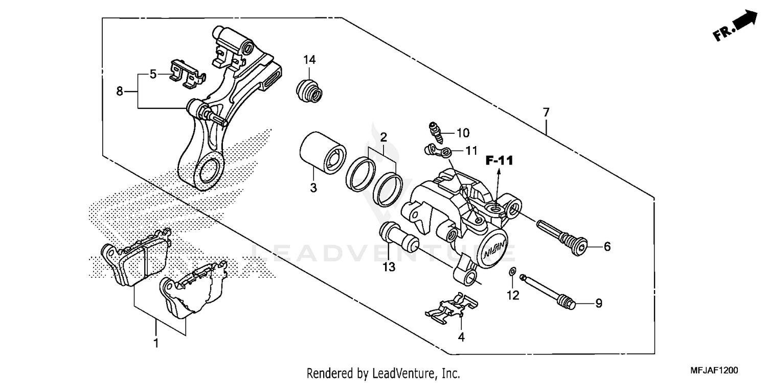 REAR BRAKE CALIPER (CBR600RR)
