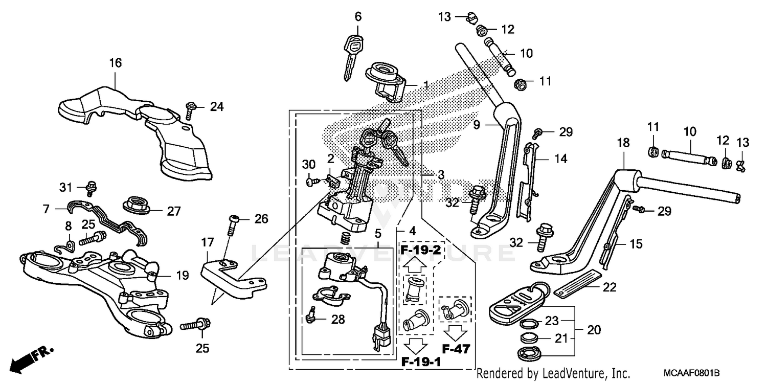 HANDLEBAR@TOP BRIDGE     (GL1800'06-)