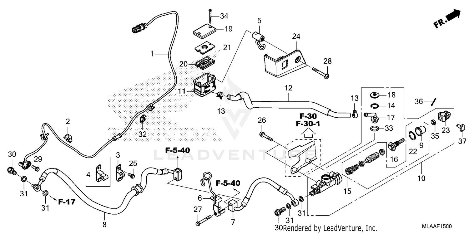 REAR BRAKE MASTER        CYLINDER