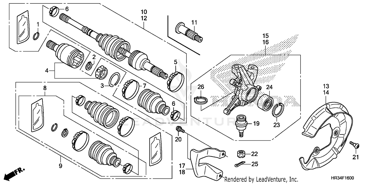 FRONT KNUCKLE@FRONT DRIVE SHAFT