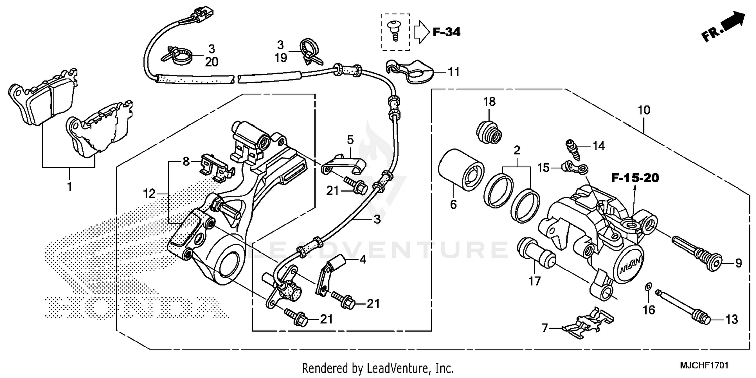 REAR BRAKE CALIPER (2)