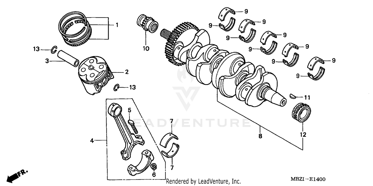 CRANKSHAFT + PISTON