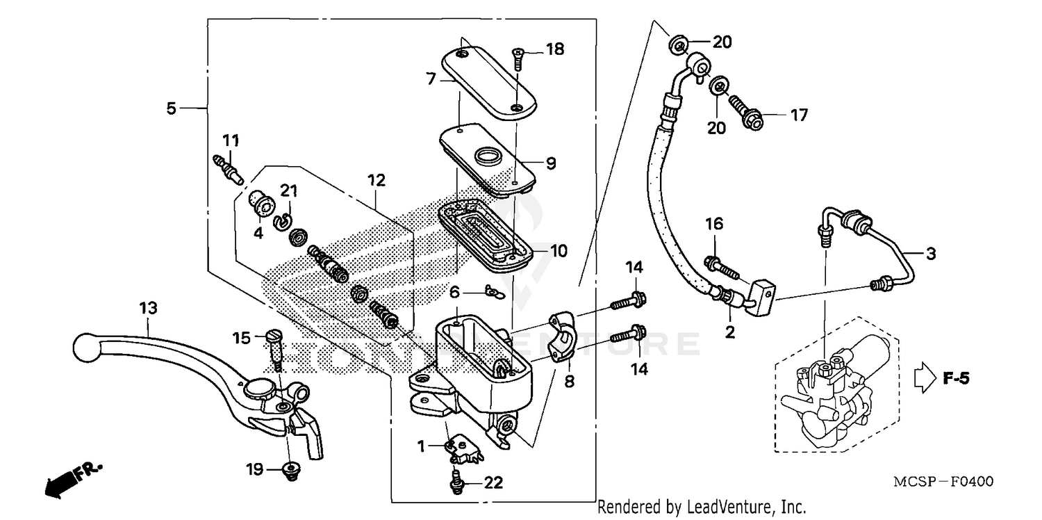 FRONT BRAKE MASTER       CYLINDER