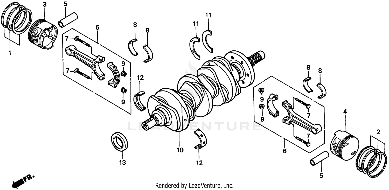 CRANKSHAFT + PISTON