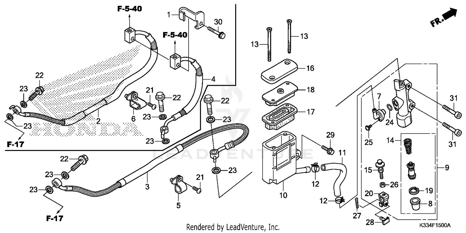 REAR BRAKE MASTER        CYLINDER