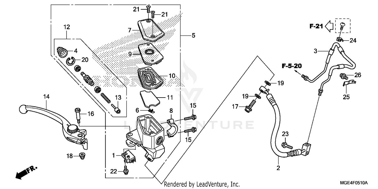 FRONT BRAKE MASTER CYLINDER