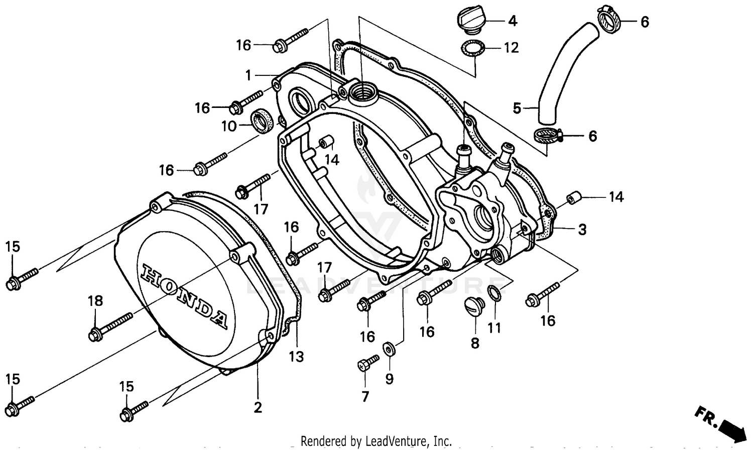 RIGHT CRANKCASE COVER 90-91