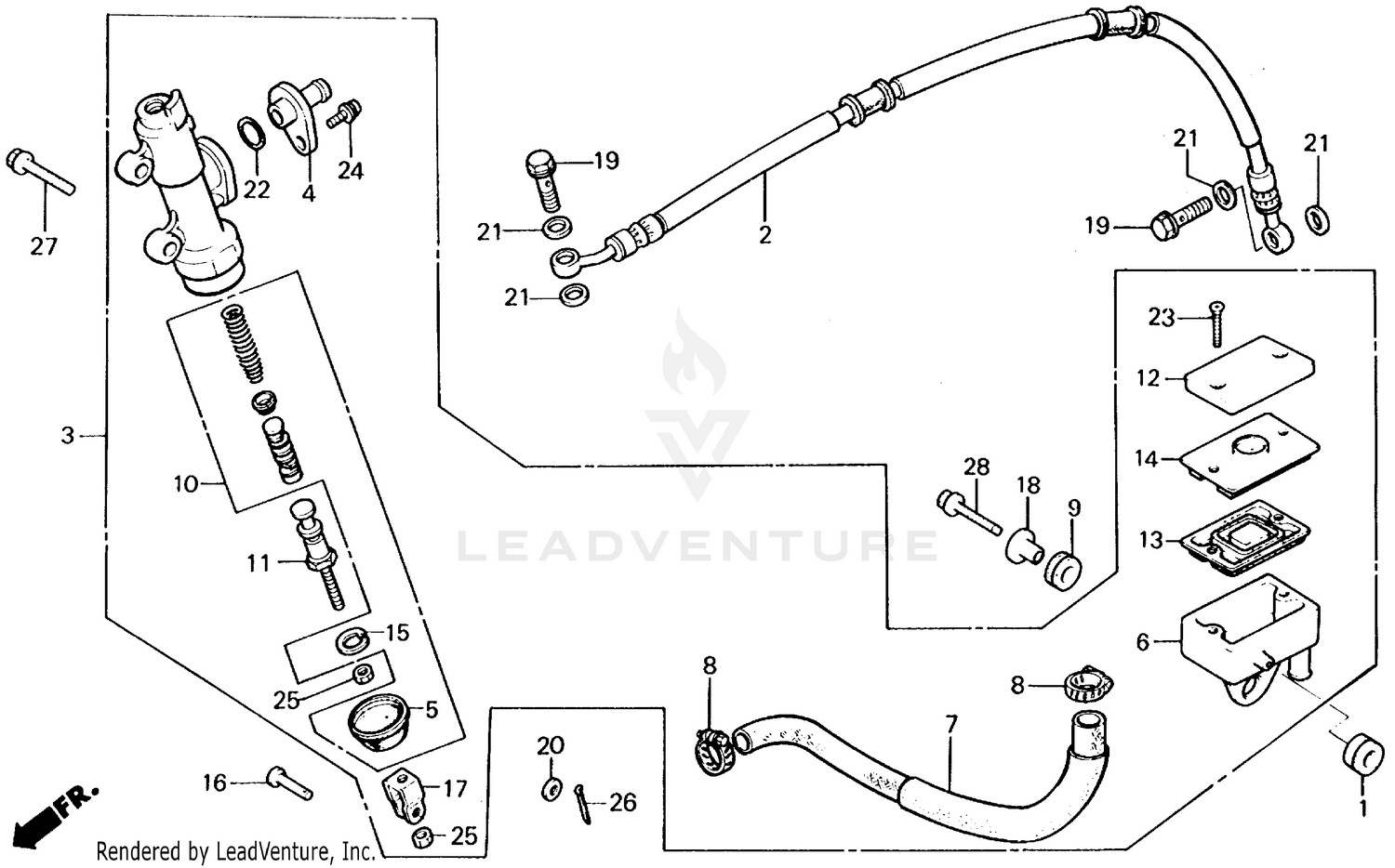 REAR BRAKE MASTER CYLINDER