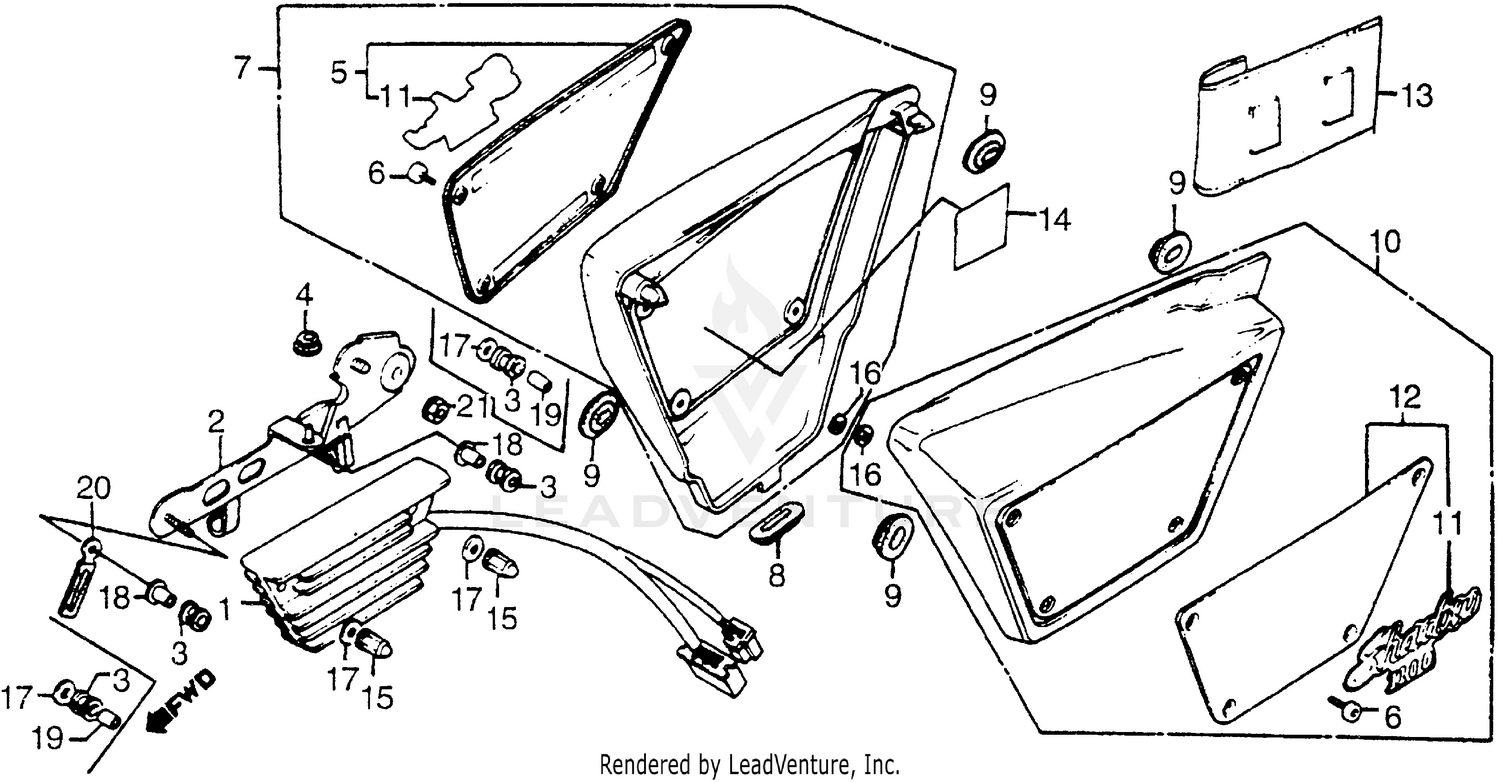 SIDE COVER + RECTIFIER