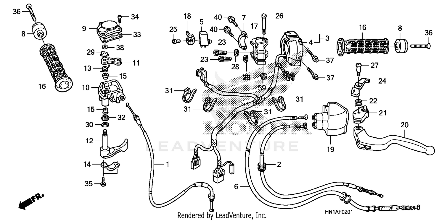 HANDLE LEVER + SWITCH + CABLE (2)