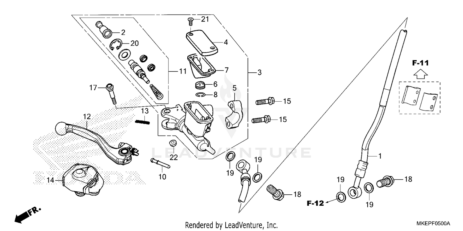 FRONT BRAKE MASTER       CYLINDER