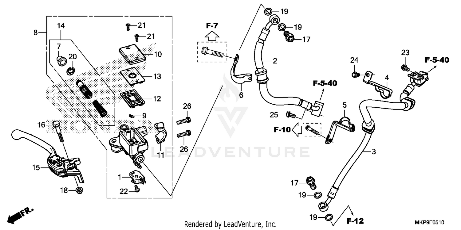 FRONT BRAKE MASTER       CYLINDER (2)