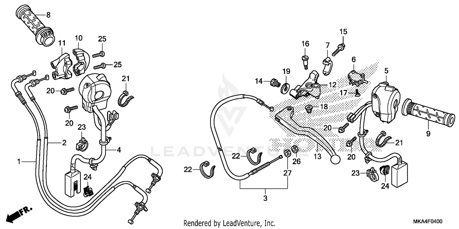 HANDLE LEVER@SWITCH@CABLE