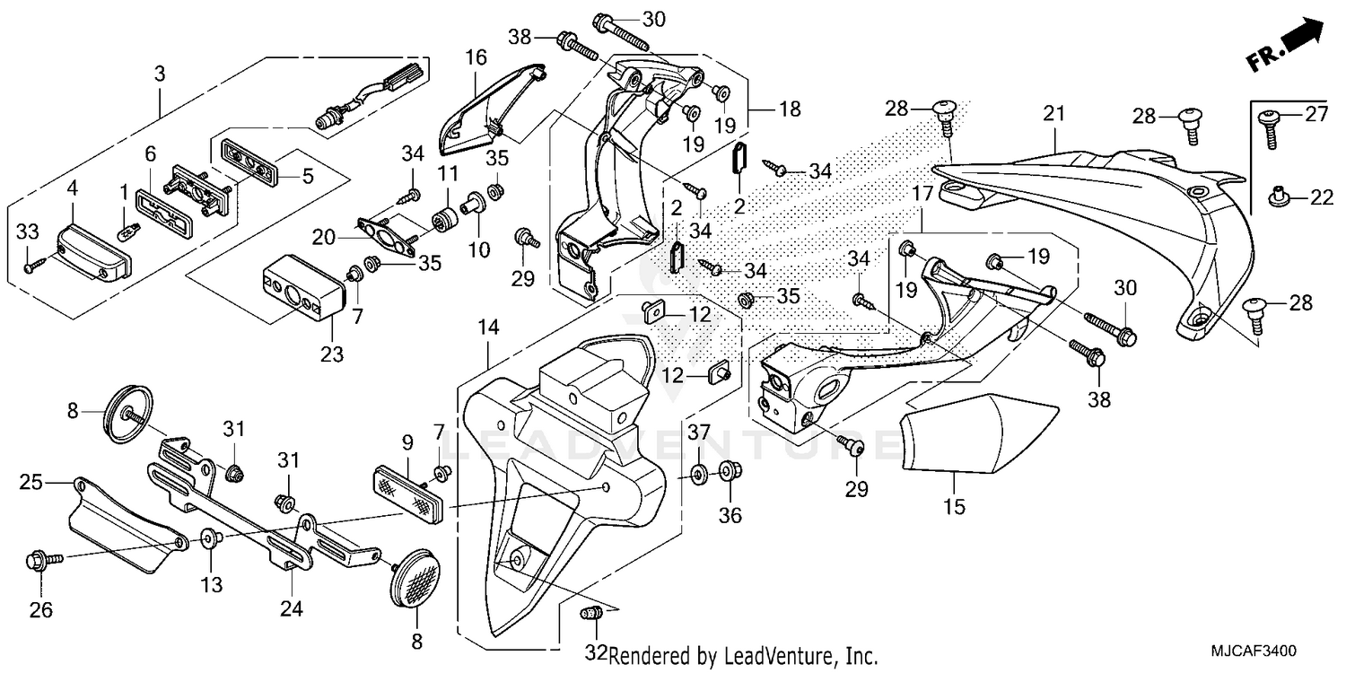 REAR FENDER@LICENSE LIGHT