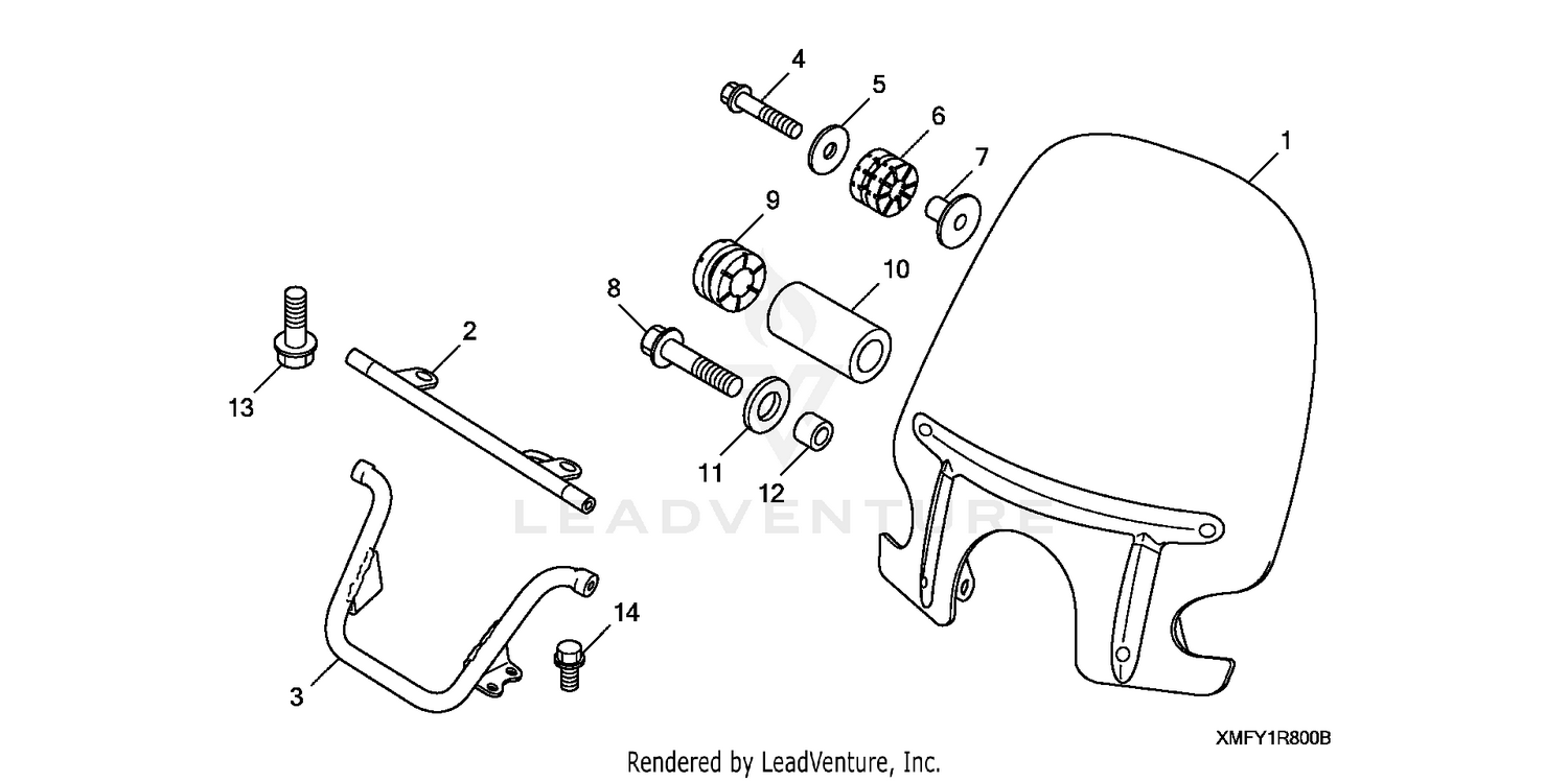 CUSTOM WINDSHIELD        (VT1300CT)