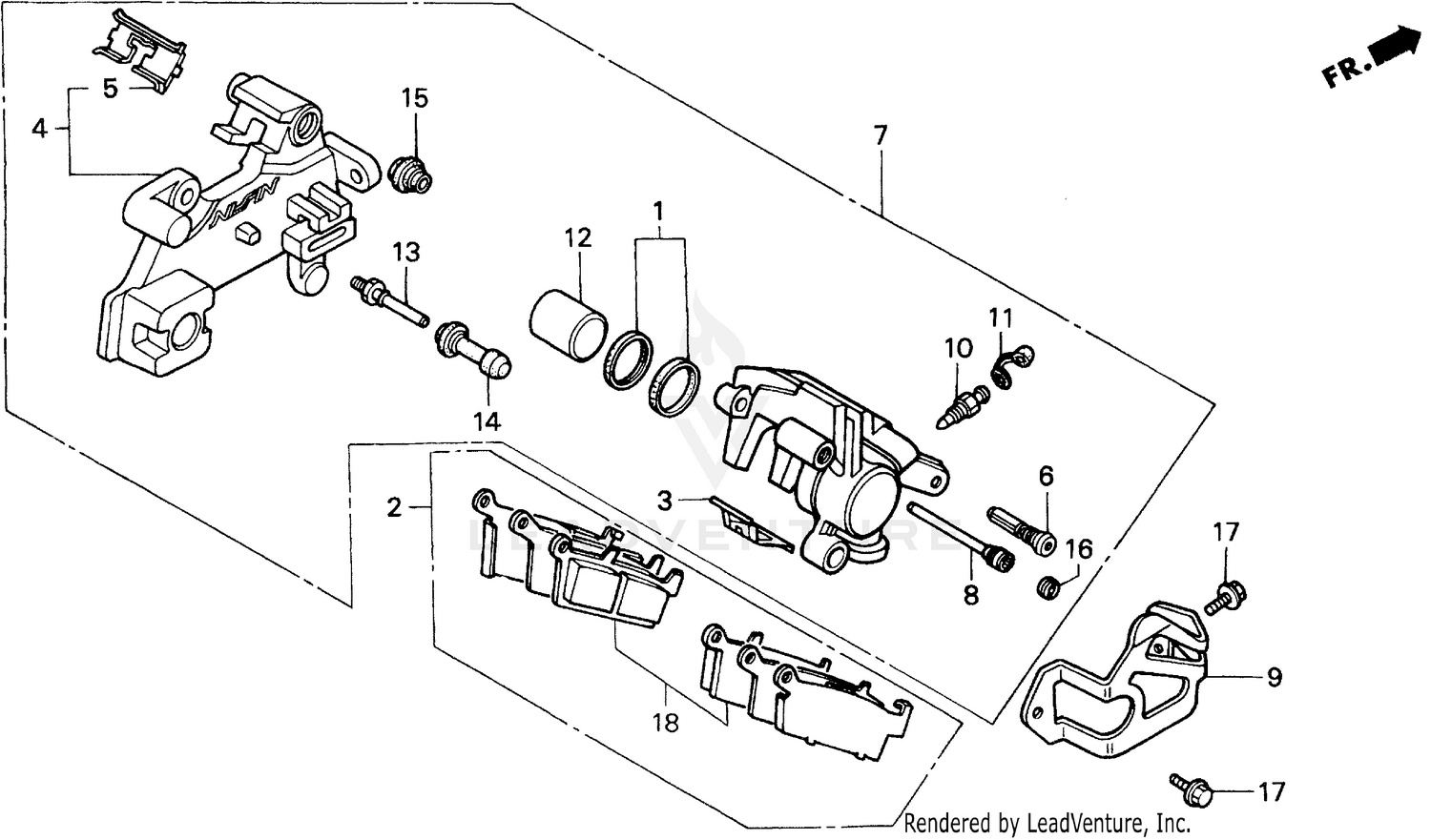 RR. BRAKE CALIPER