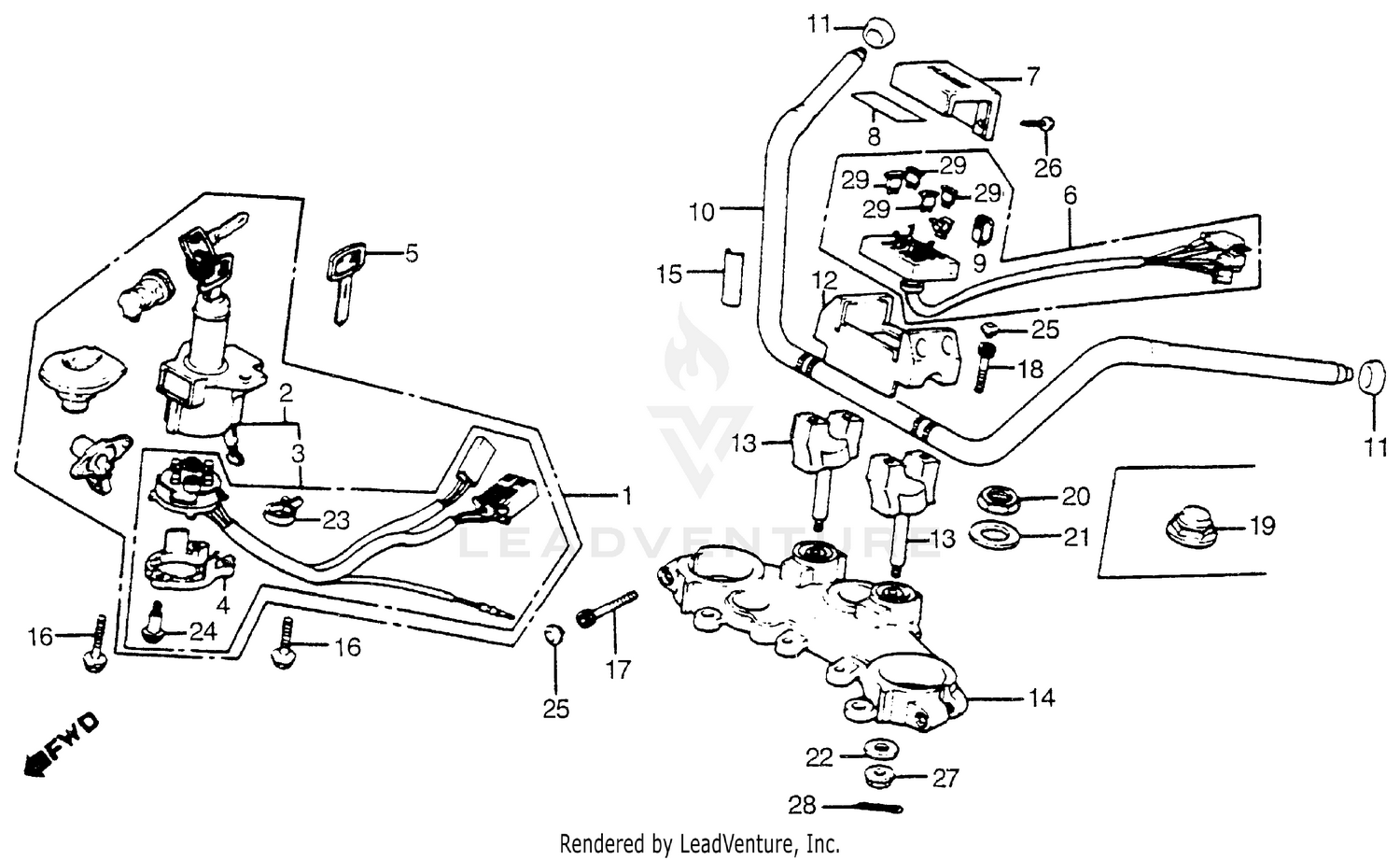 HANDLEBAR + TOP BRIDGE