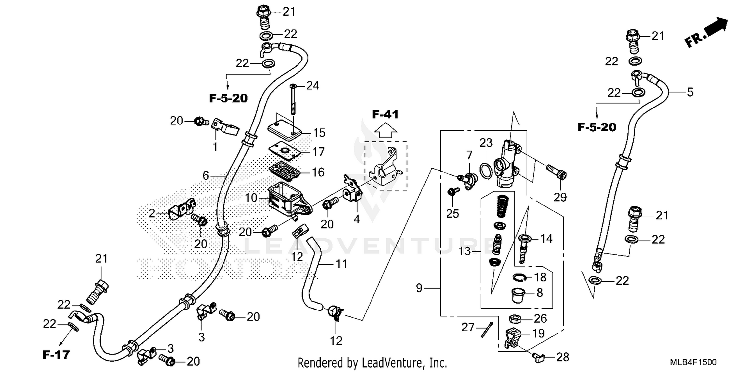 REAR BRAKE MASTER        CYLINDER