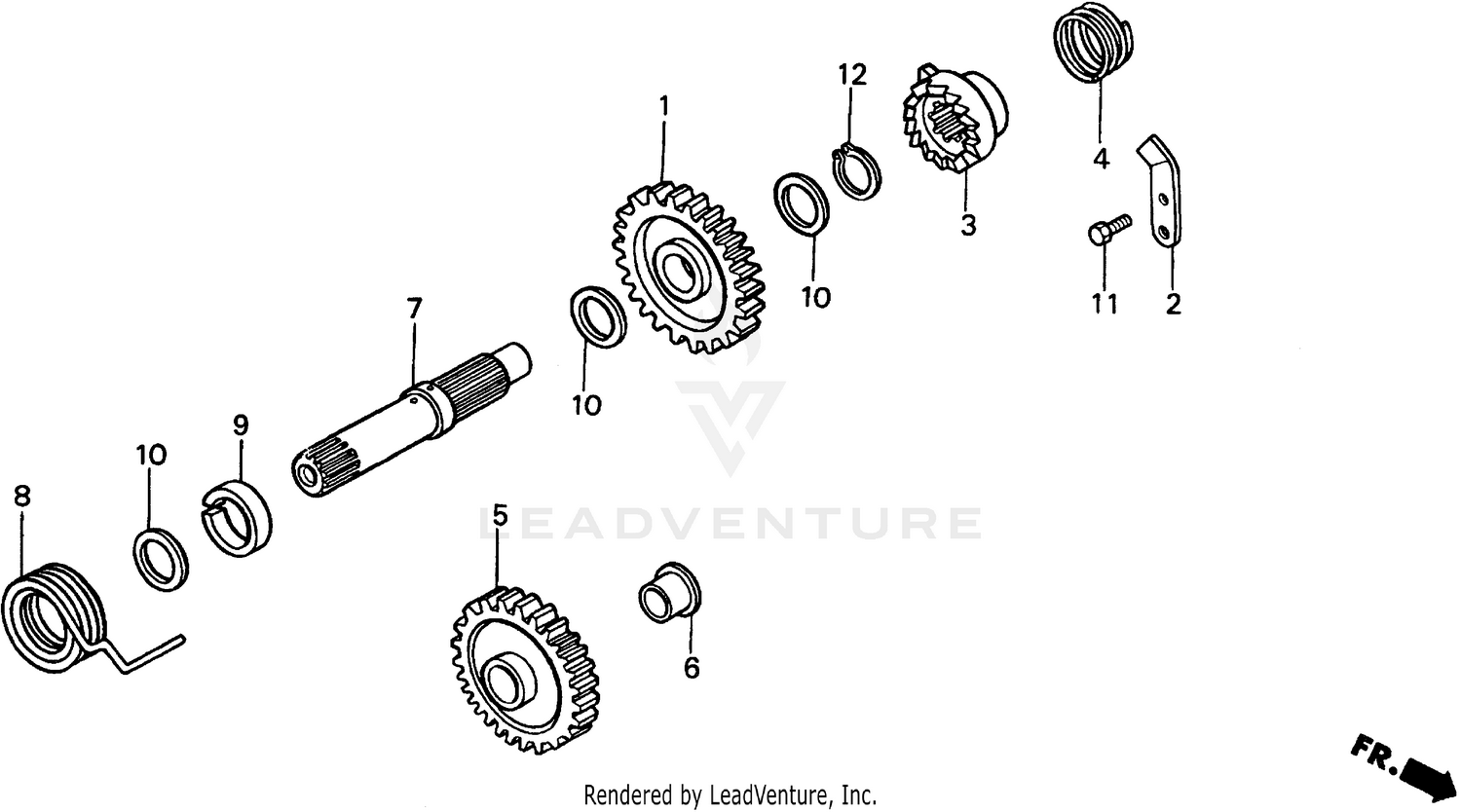 KICK STARTER SPINDLE