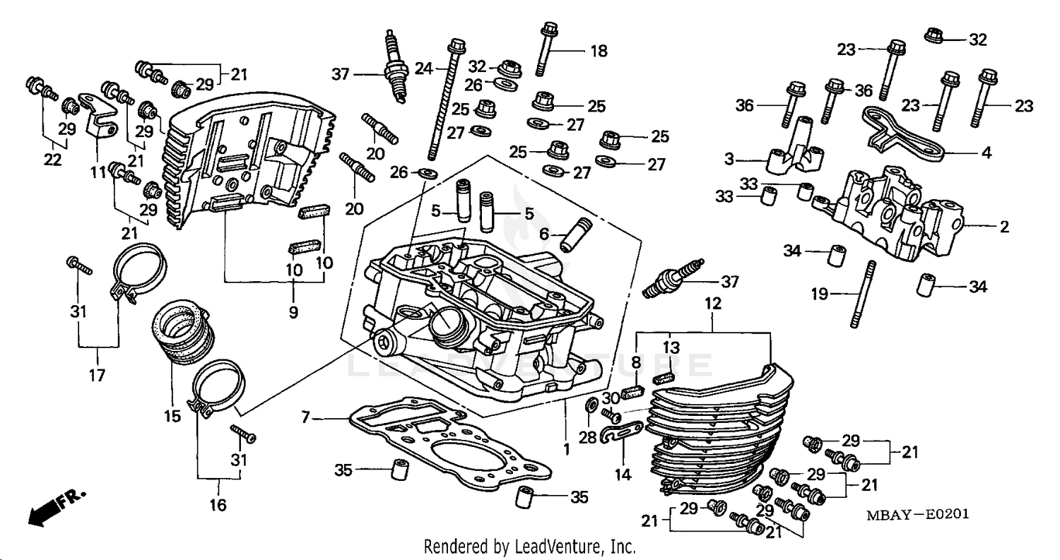 CYLINDER HEAD (RR.)