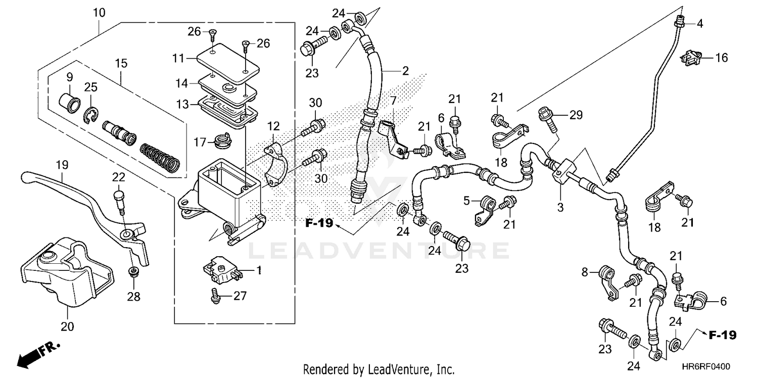 FRONT BRAKE MASTER       CYLINDER