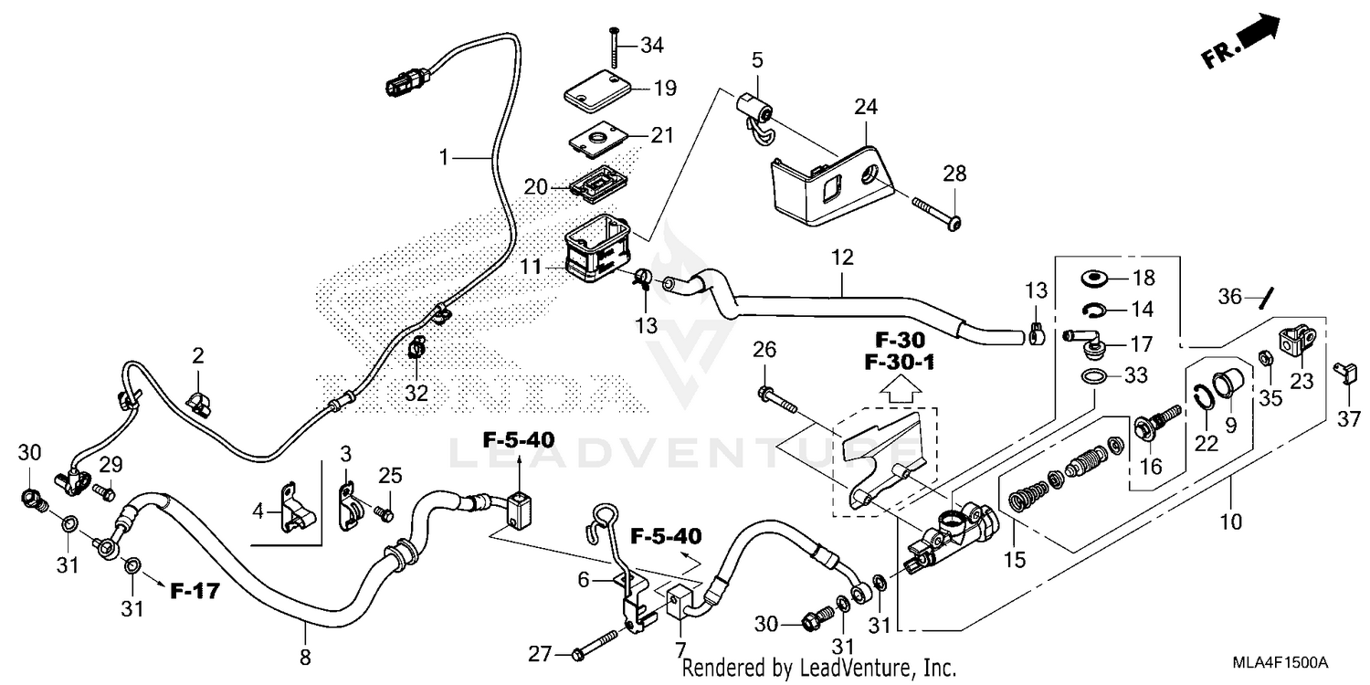 REAR BRAKE MASTER        CYLINDER