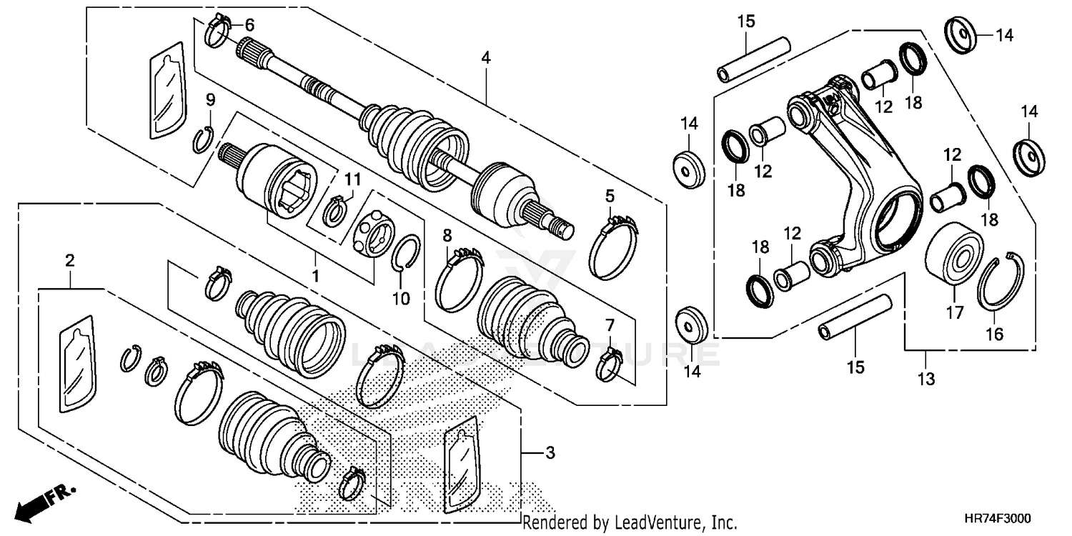 REAR KNUCKLE + REAR DRIVESHAFT