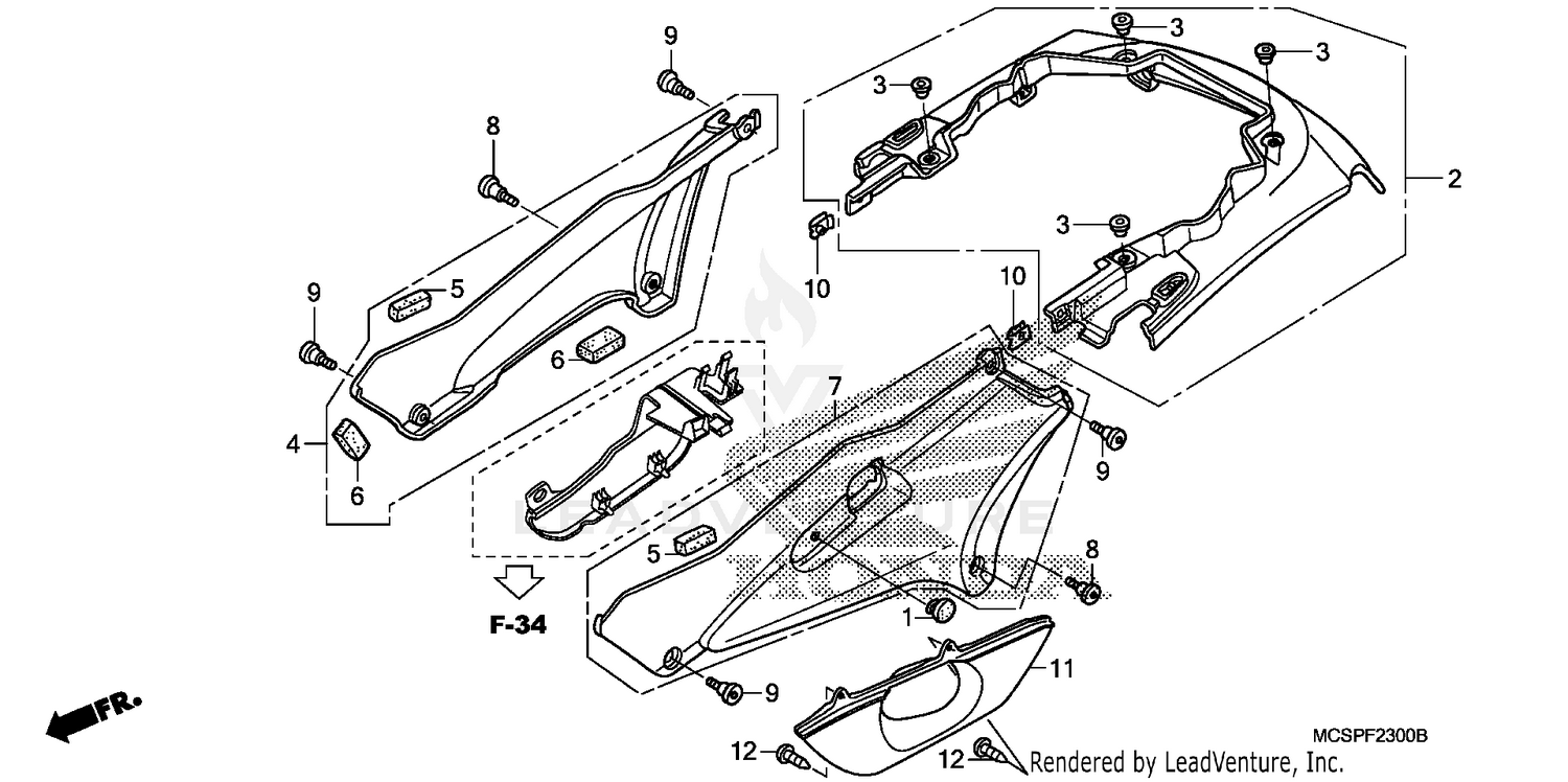 SIDE COVER@REAR COWL