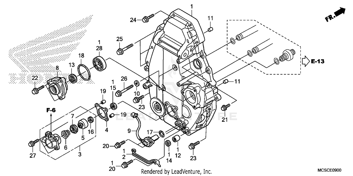 REAR CRANKCASE COVER
