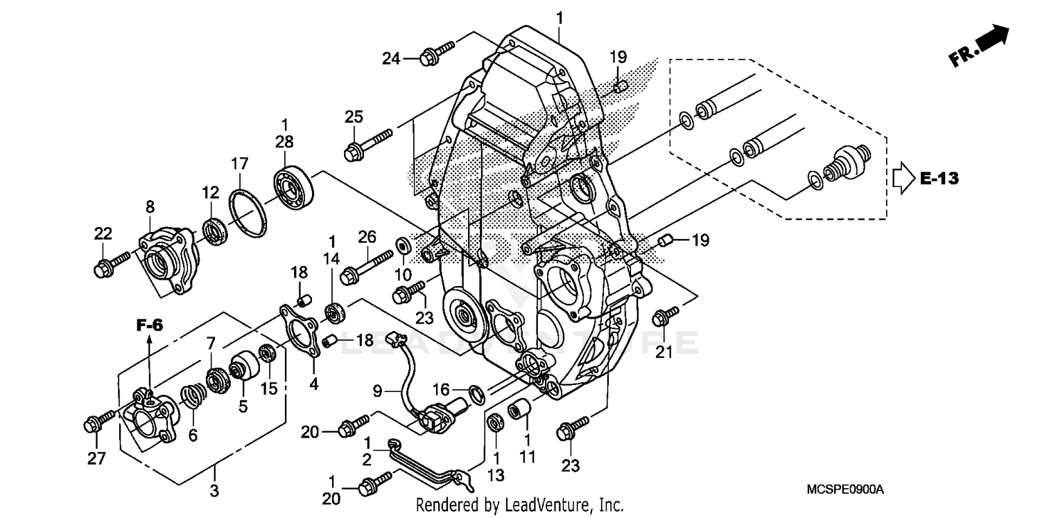 REAR CRANKCASE COVER
